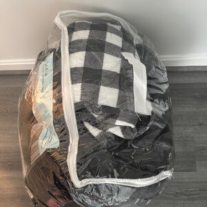 Black and White Checkered Blanket